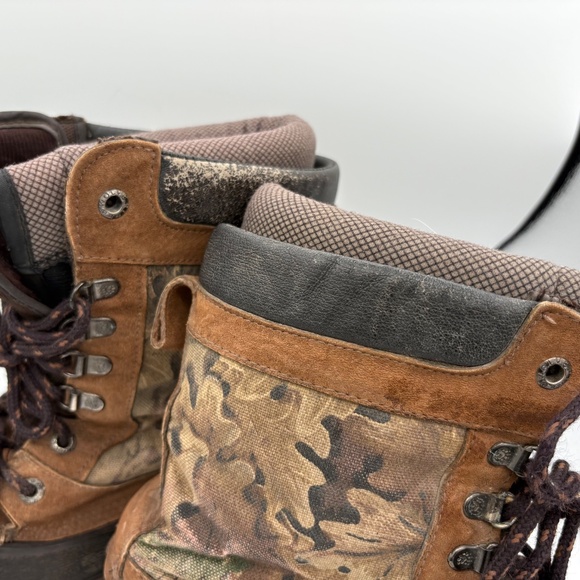 Wolverine Thinsulate Camo Brown Rubber Hunting Duck Boots Outdoor Size 10 - Picture 7 of 14